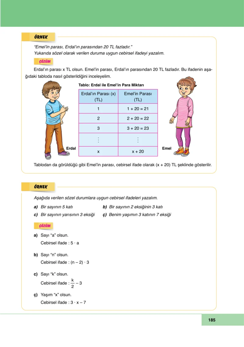 6. Sınıf Matematik Ders Kitabı Cevapları Doğa Yayınları Sayfa 185