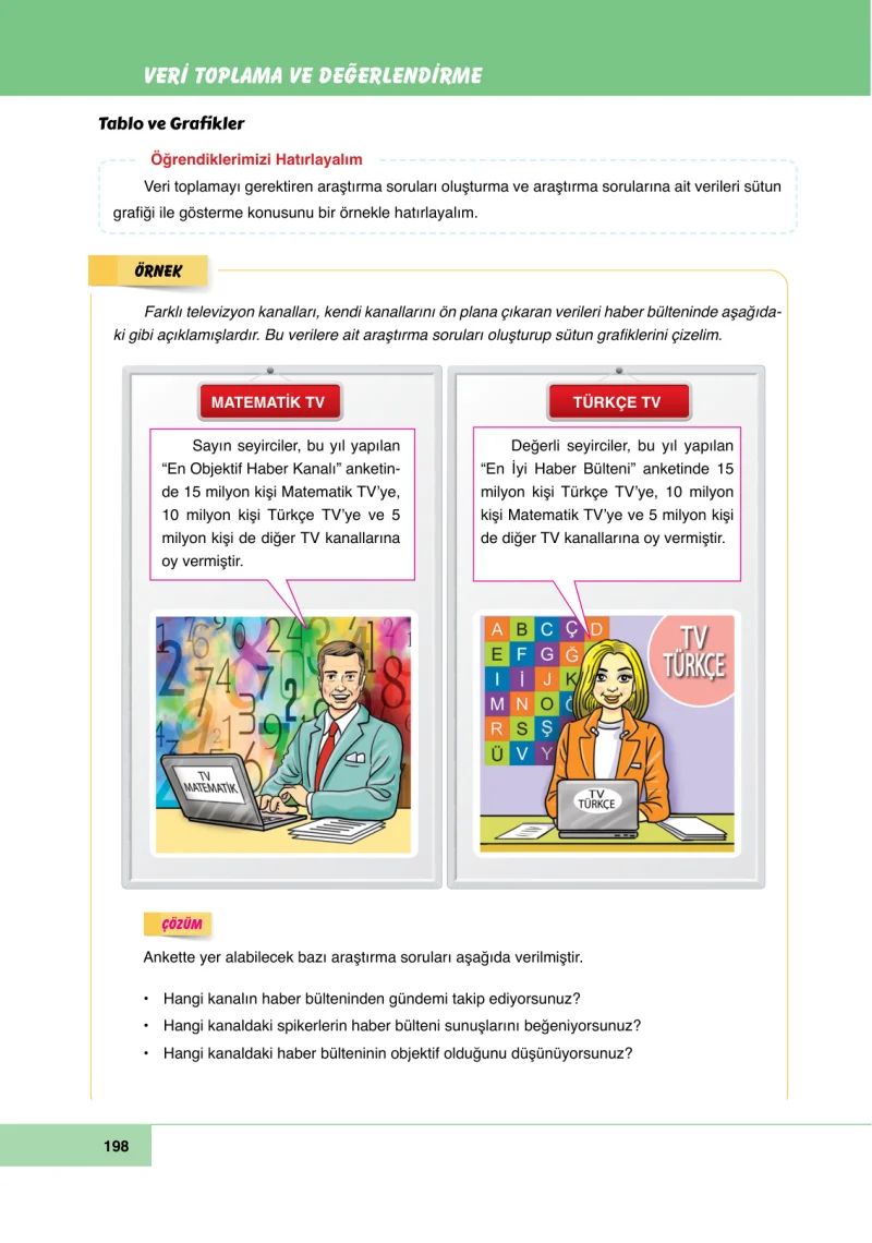 6. Sınıf Matematik Ders Kitabı Cevapları Doğa Yayınları Sayfa 198