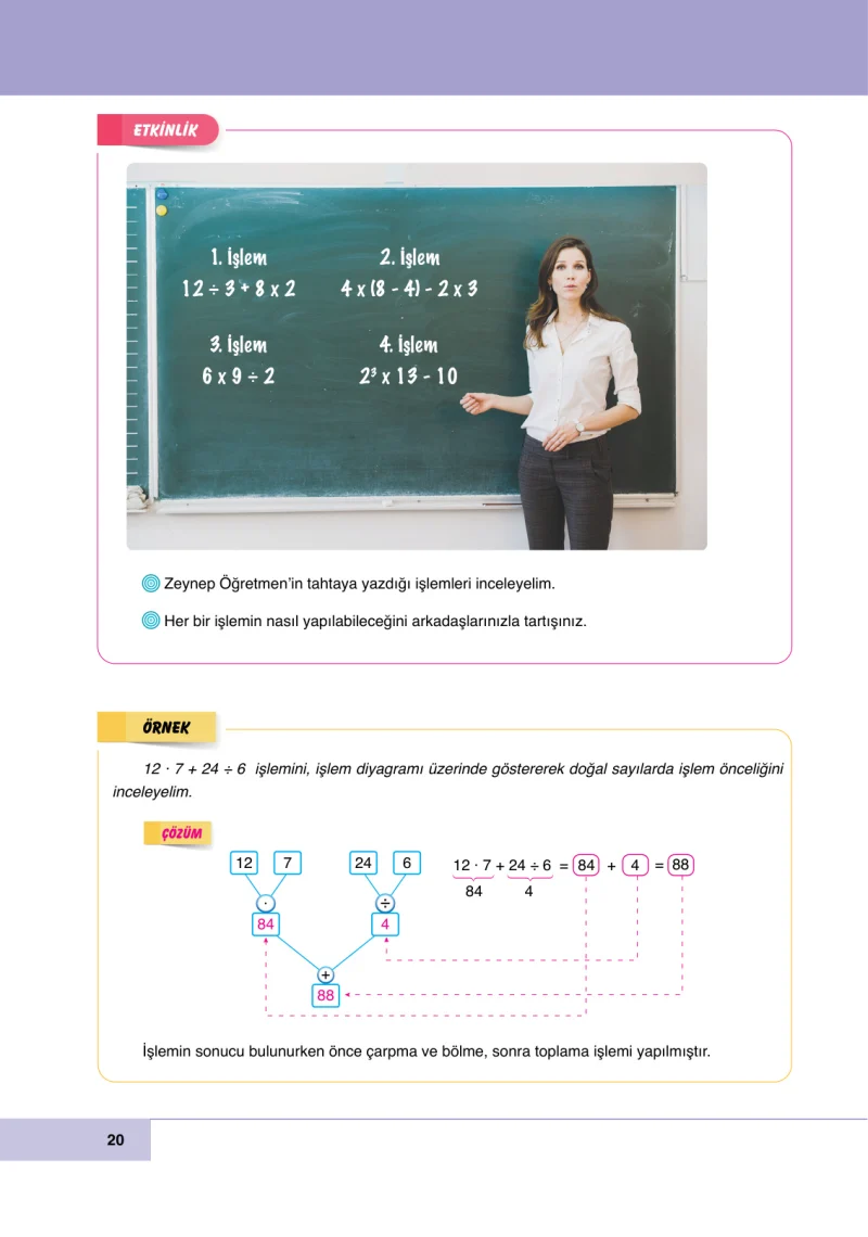6. Sınıf Matematik Ders Kitabı Cevapları Doğa Yayınları Sayfa 20