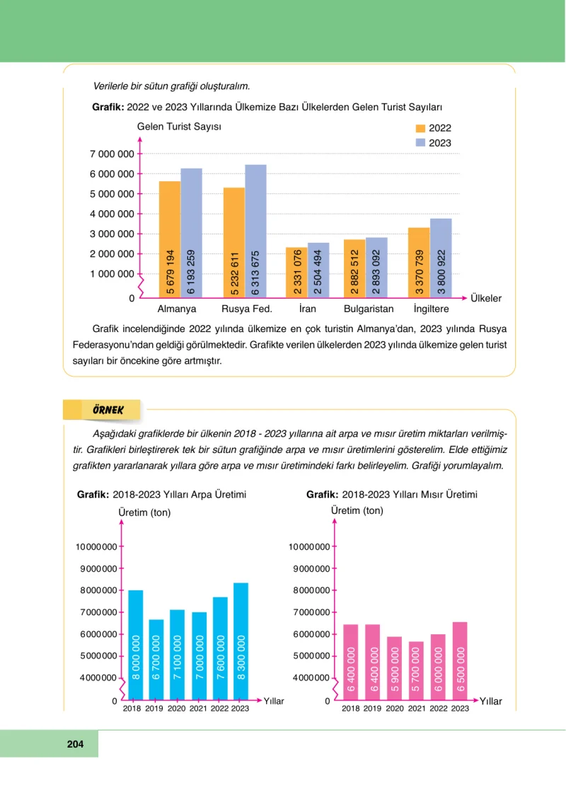 6. Sınıf Matematik Ders Kitabı Cevapları Doğa Yayınları Sayfa 204