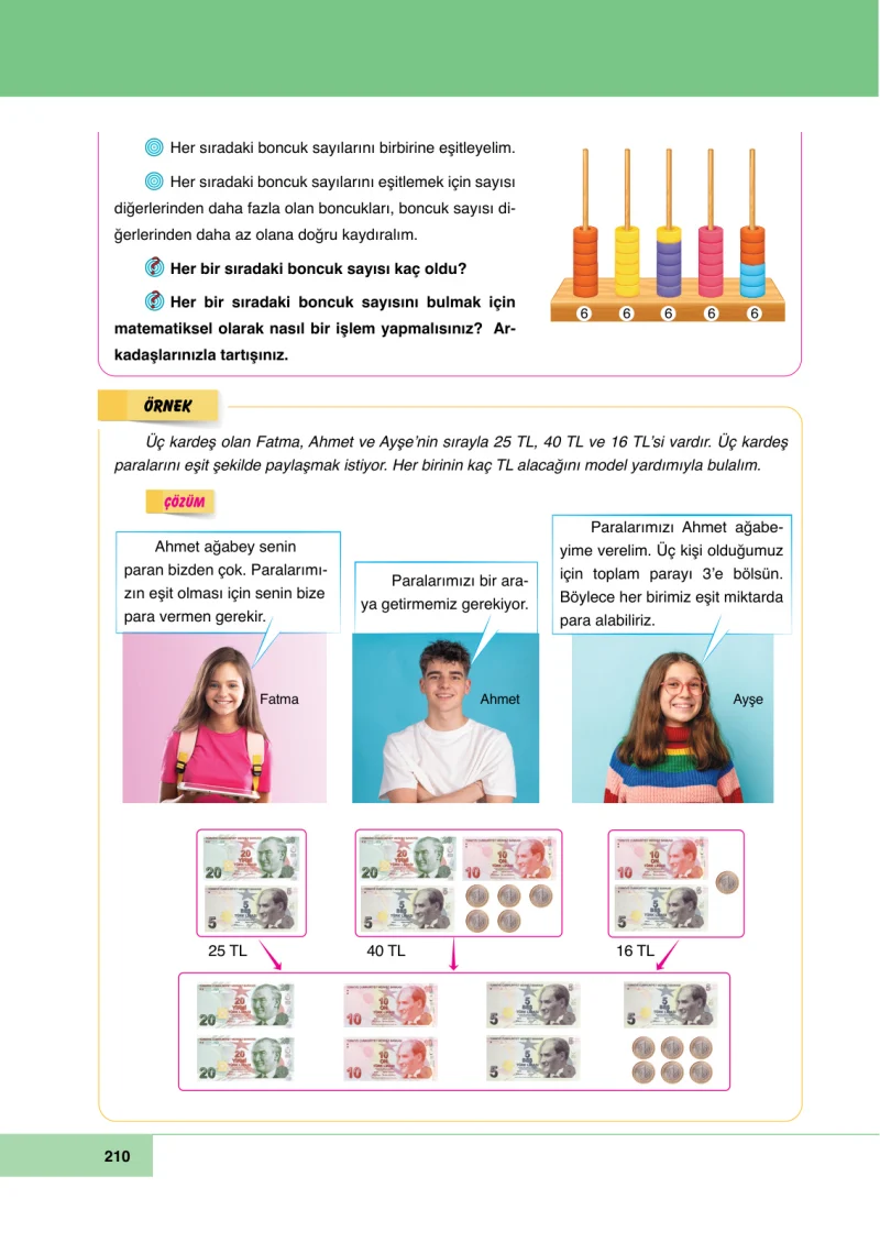 6. Sınıf Matematik Ders Kitabı Cevapları Doğa Yayınları Sayfa 210