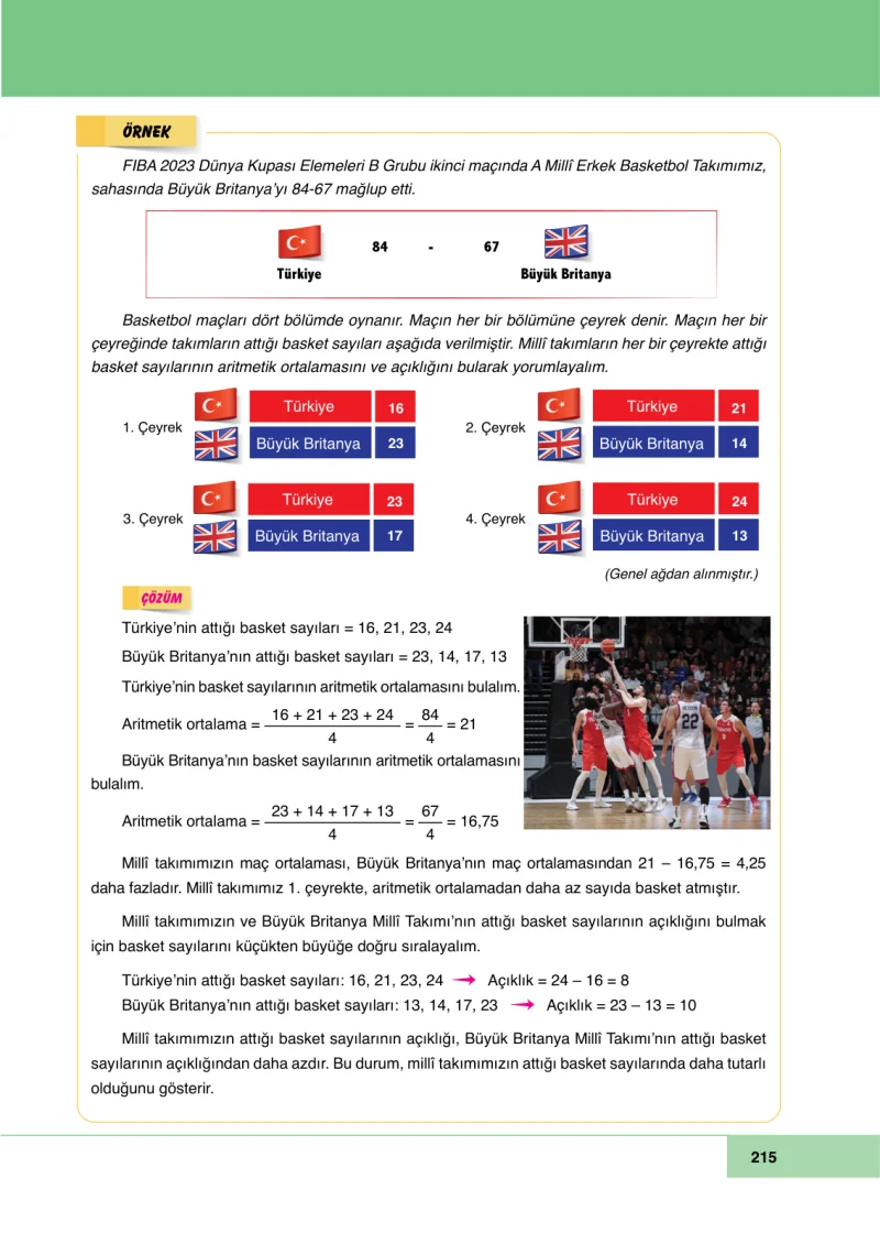 6. Sınıf Matematik Ders Kitabı Cevapları Doğa Yayınları Sayfa 215