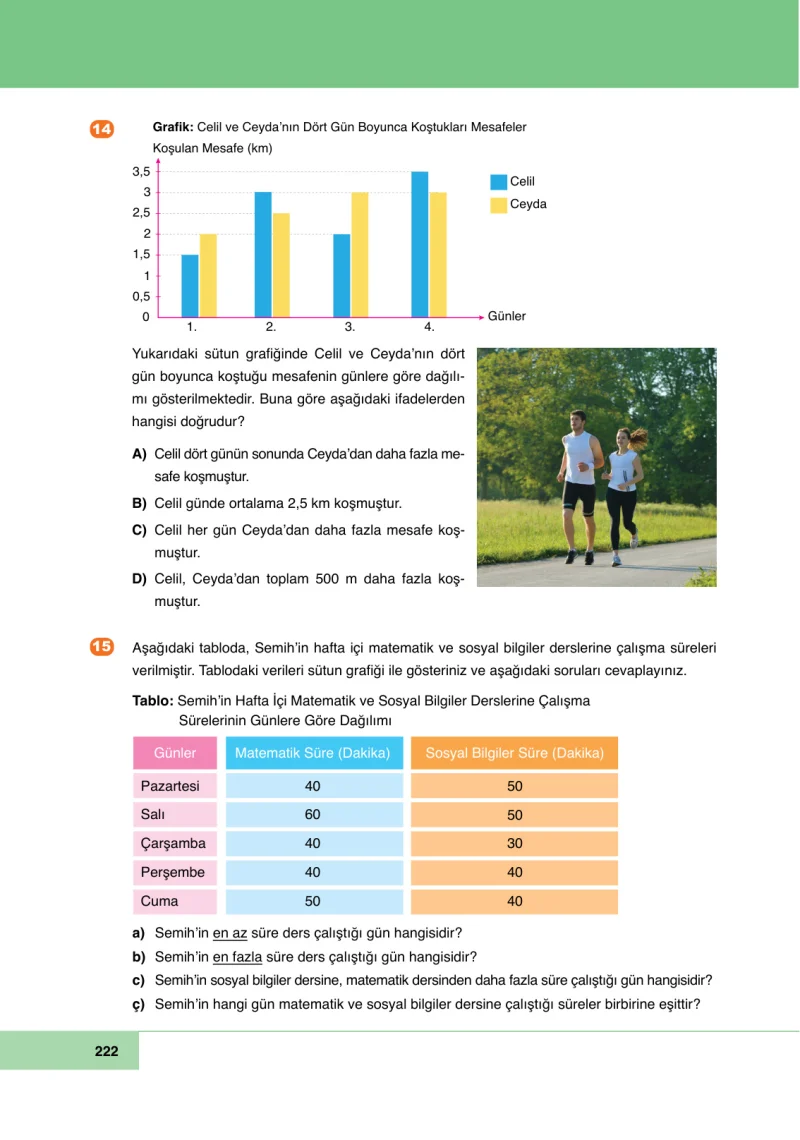6. Sınıf Matematik Ders Kitabı Cevapları Doğa Yayınları Sayfa 222