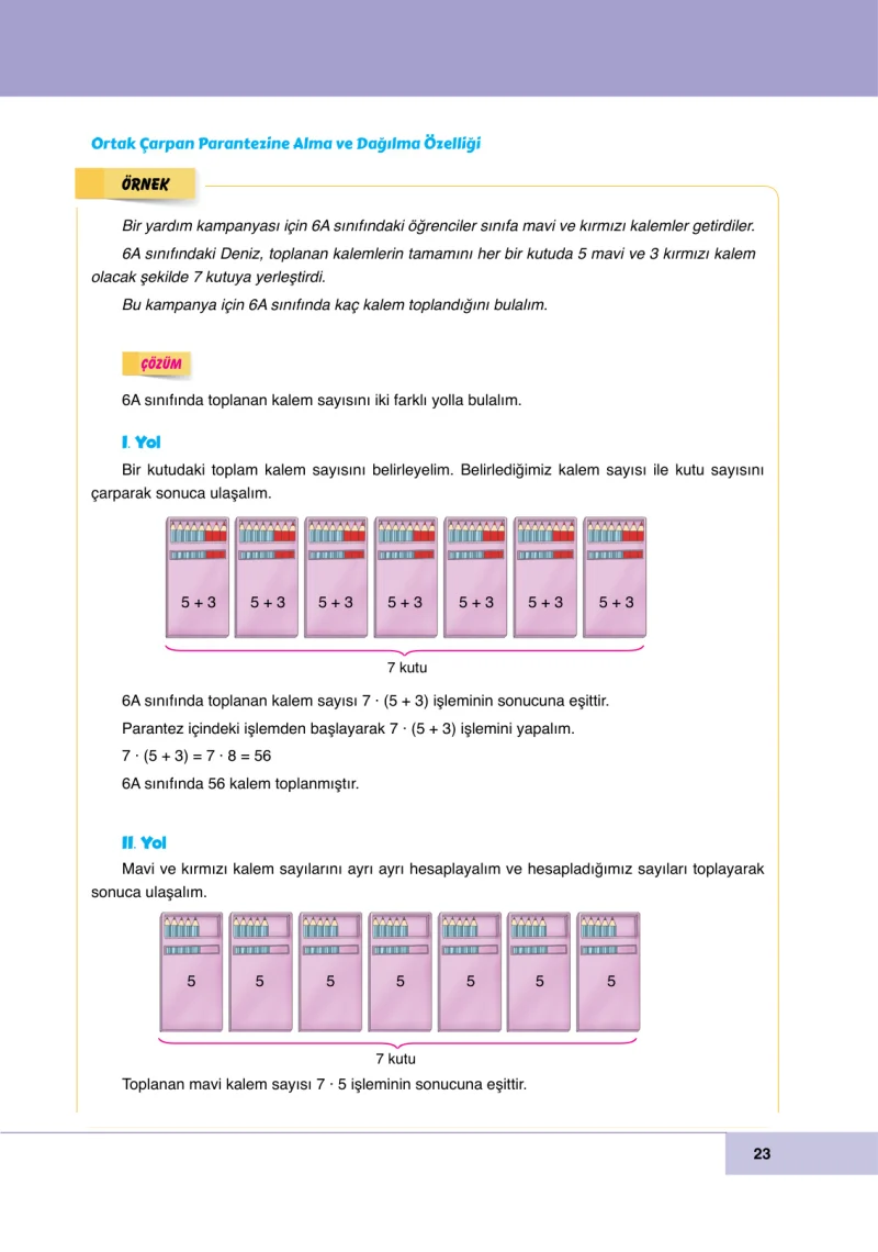 6. Sınıf Matematik Ders Kitabı Cevapları Doğa Yayınları Sayfa 23