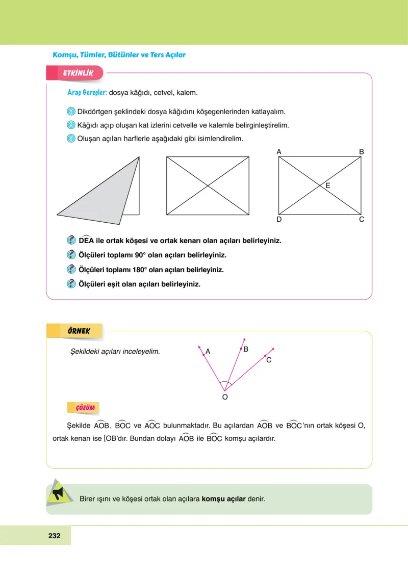 6. Sınıf Matematik Ders Kitabı Cevapları Doğa Yayınları Sayfa 232