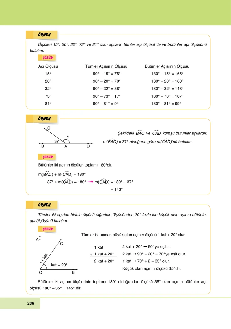 6. Sınıf Matematik Ders Kitabı Cevapları Doğa Yayınları Sayfa 236
