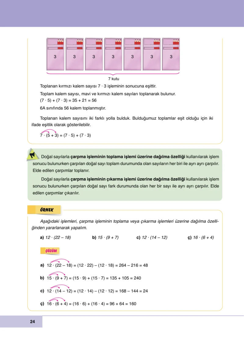 6. Sınıf Matematik Ders Kitabı Cevapları Doğa Yayınları Sayfa 24