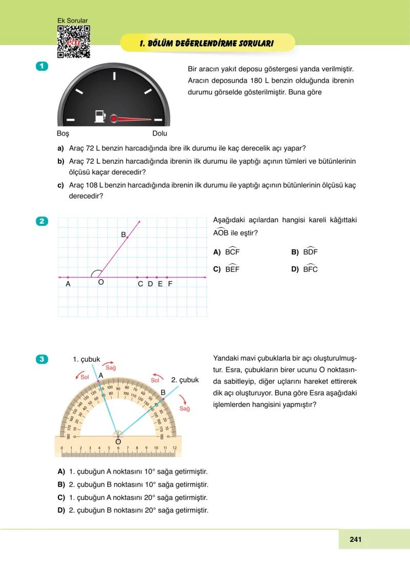 6. Sınıf Matematik Ders Kitabı Cevapları Doğa Yayınları Sayfa 241