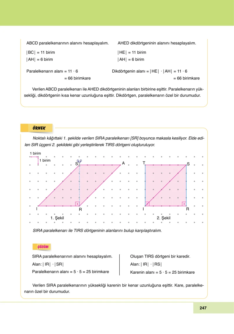 6. Sınıf Matematik Ders Kitabı Cevapları Doğa Yayınları Sayfa 247