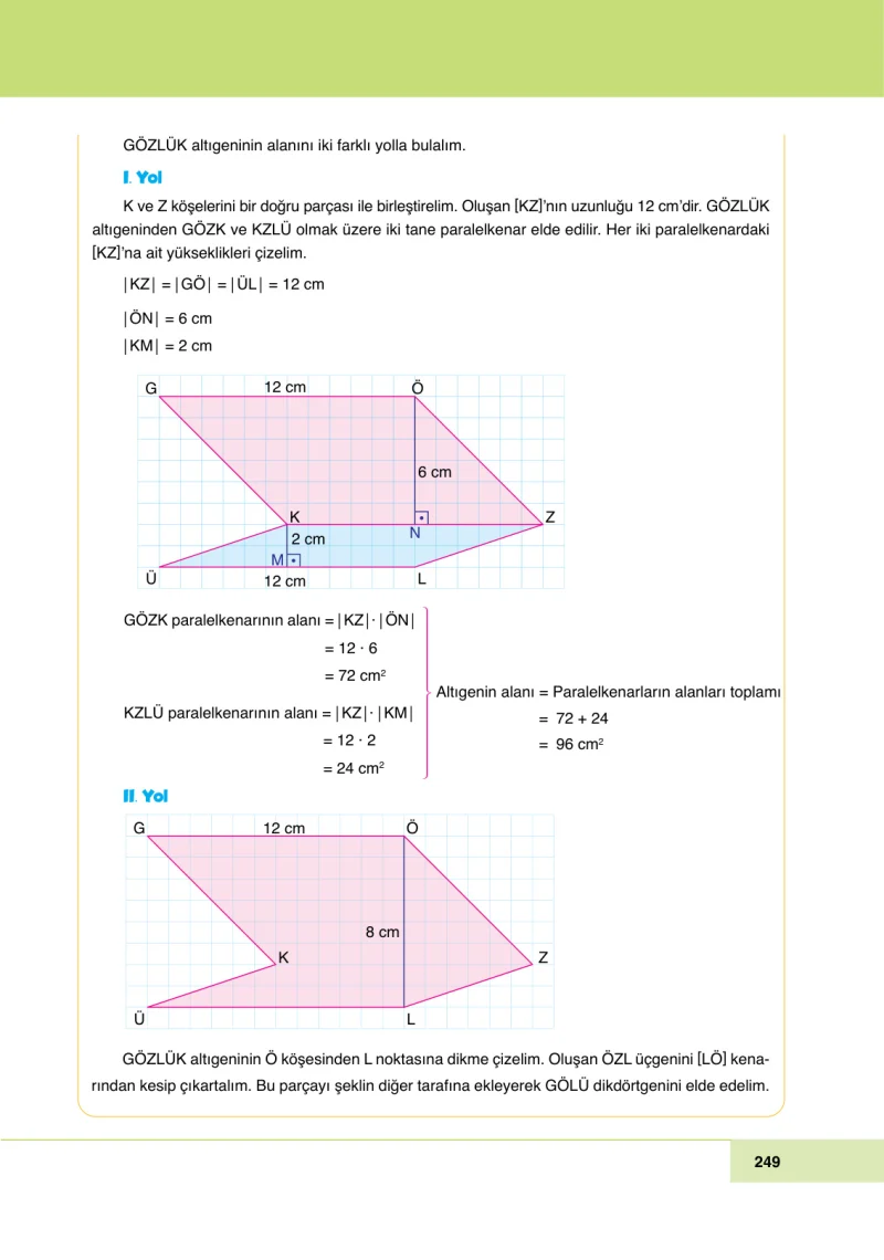6. Sınıf Matematik Ders Kitabı Cevapları Doğa Yayınları Sayfa 249