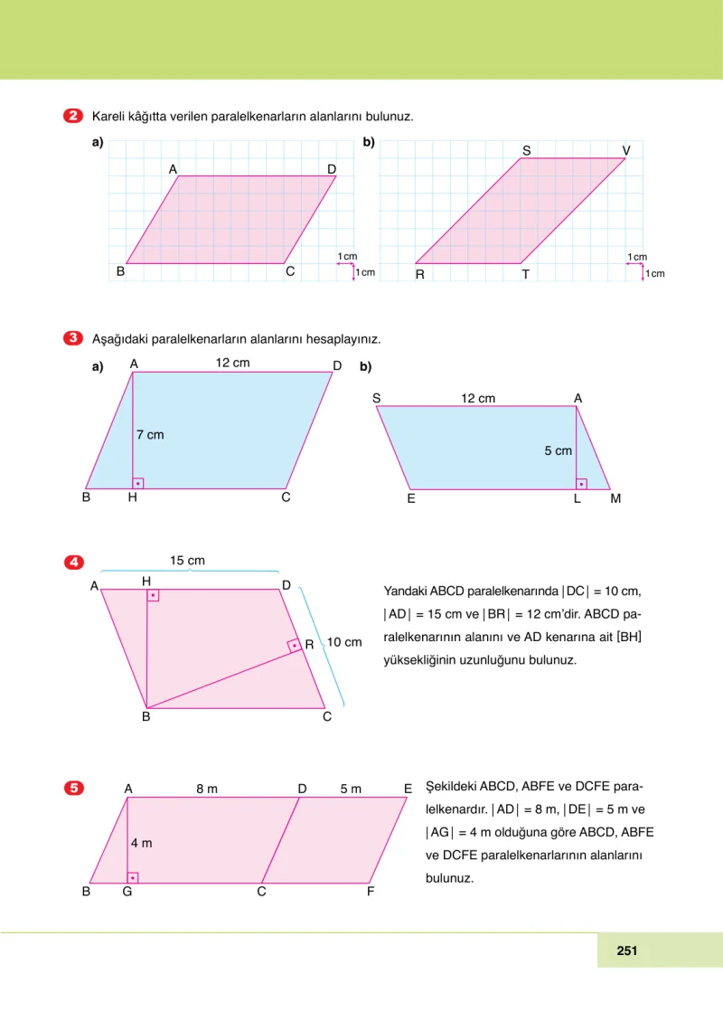 6. Sınıf Matematik Ders Kitabı Cevapları Doğa Yayınları Sayfa 251