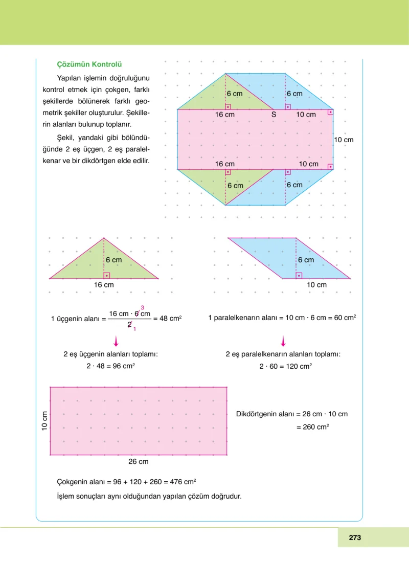 6. Sınıf Matematik Ders Kitabı Cevapları Doğa Yayınları Sayfa 273