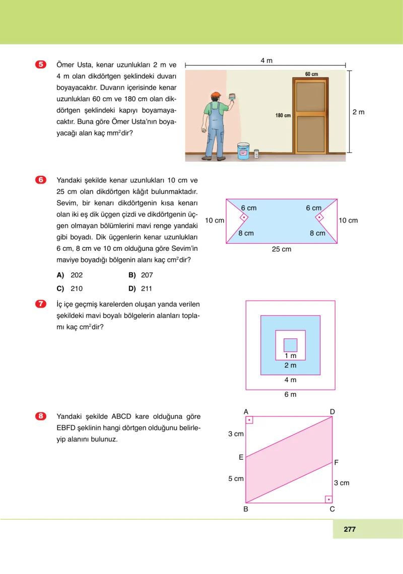 6. Sınıf Matematik Ders Kitabı Cevapları Doğa Yayınları Sayfa 277