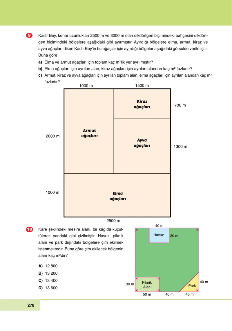 6. Sınıf Matematik Ders Kitabı Cevapları Doğa Yayınları Sayfa 278