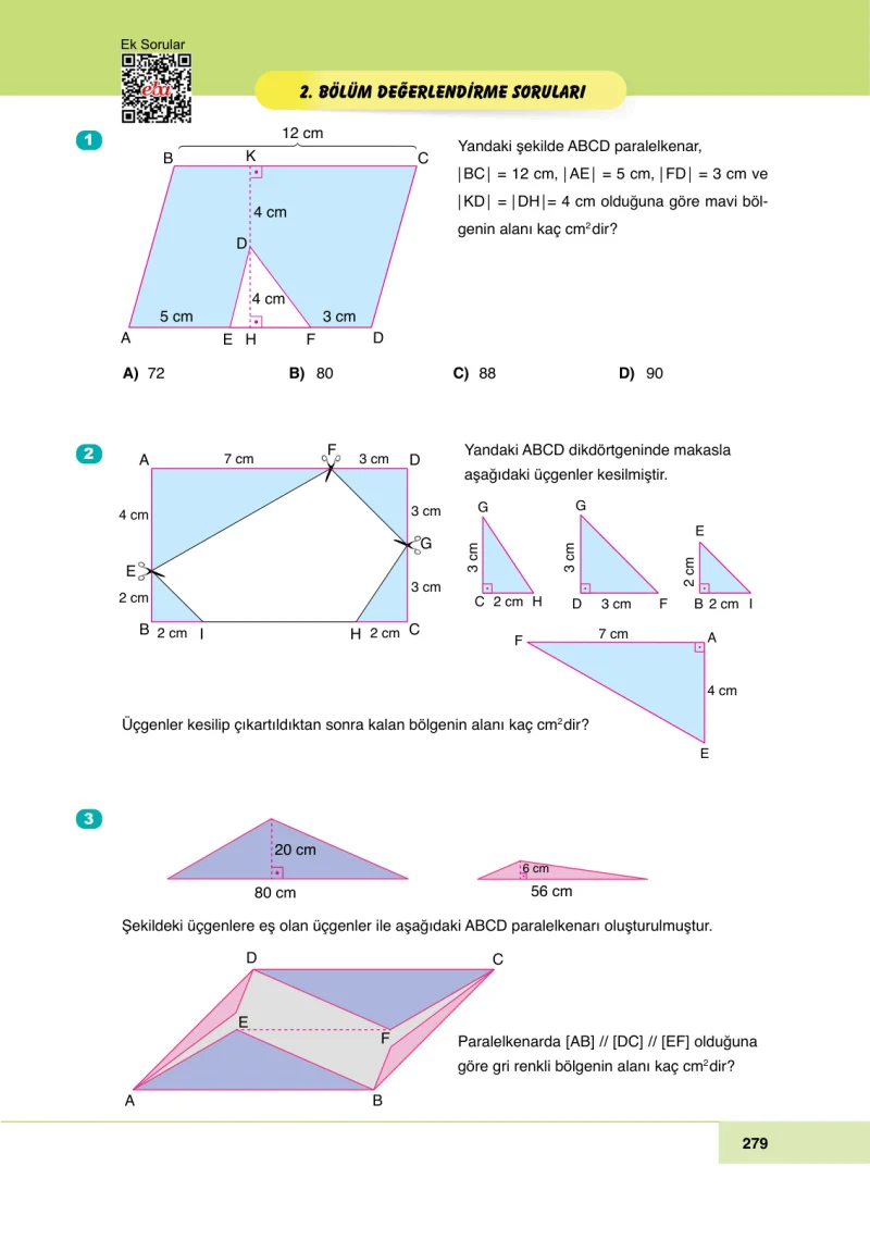 6. Sınıf Matematik Ders Kitabı Cevapları Doğa Yayınları Sayfa 279