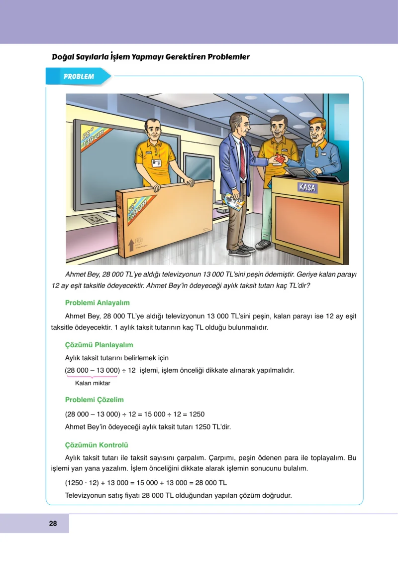 6. Sınıf Matematik Ders Kitabı Cevapları Doğa Yayınları Sayfa 28