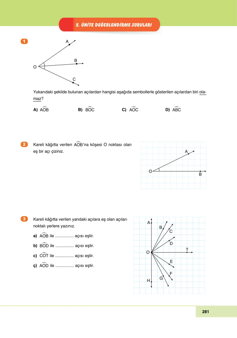 6. Sınıf Matematik Ders Kitabı Cevapları Doğa Yayınları Sayfa 281
