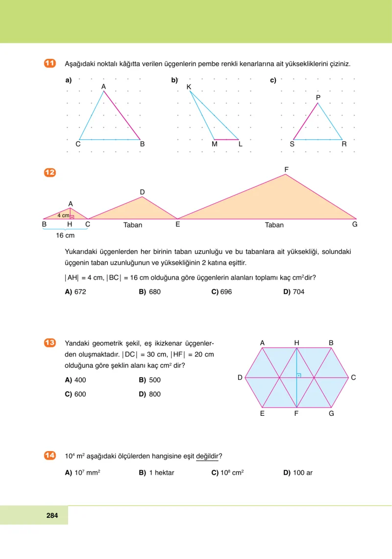 6. Sınıf Matematik Ders Kitabı Cevapları Doğa Yayınları Sayfa 284