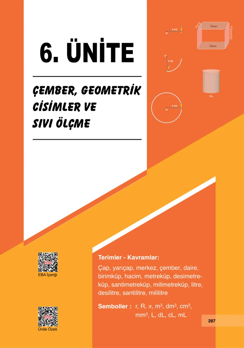 6. Sınıf Matematik Ders Kitabı Cevapları Doğa Yayınları Sayfa 287