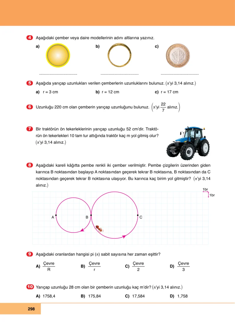 6. Sınıf Matematik Ders Kitabı Cevapları Doğa Yayınları Sayfa 298