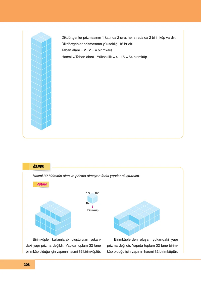 6. Sınıf Matematik Ders Kitabı Cevapları Doğa Yayınları Sayfa 308