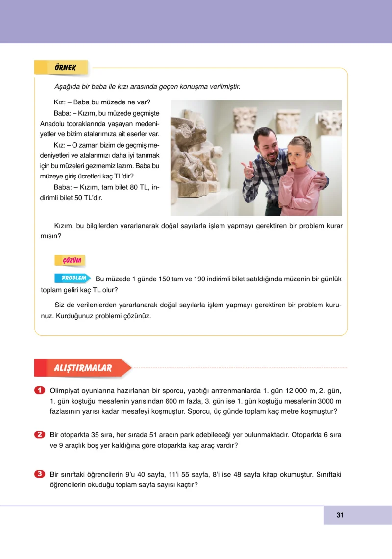 6. Sınıf Matematik Ders Kitabı Cevapları Doğa Yayınları Sayfa 31