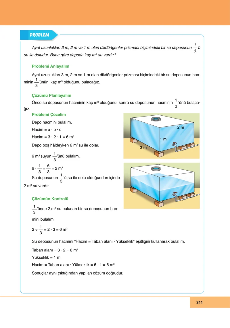 6. Sınıf Matematik Ders Kitabı Cevapları Doğa Yayınları Sayfa 311