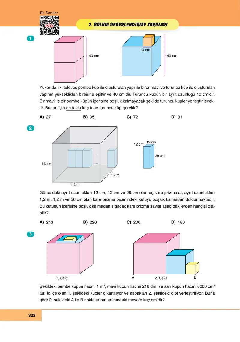 6. Sınıf Matematik Ders Kitabı Cevapları Doğa Yayınları Sayfa 322