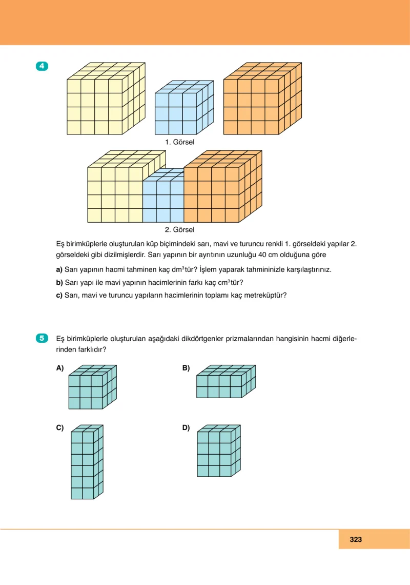 6. Sınıf Matematik Ders Kitabı Cevapları Doğa Yayınları Sayfa 323