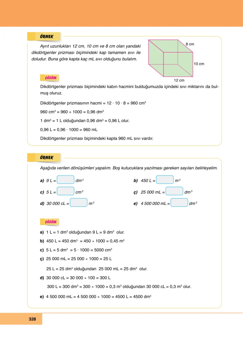 6. Sınıf Matematik Ders Kitabı Cevapları Doğa Yayınları Sayfa 328