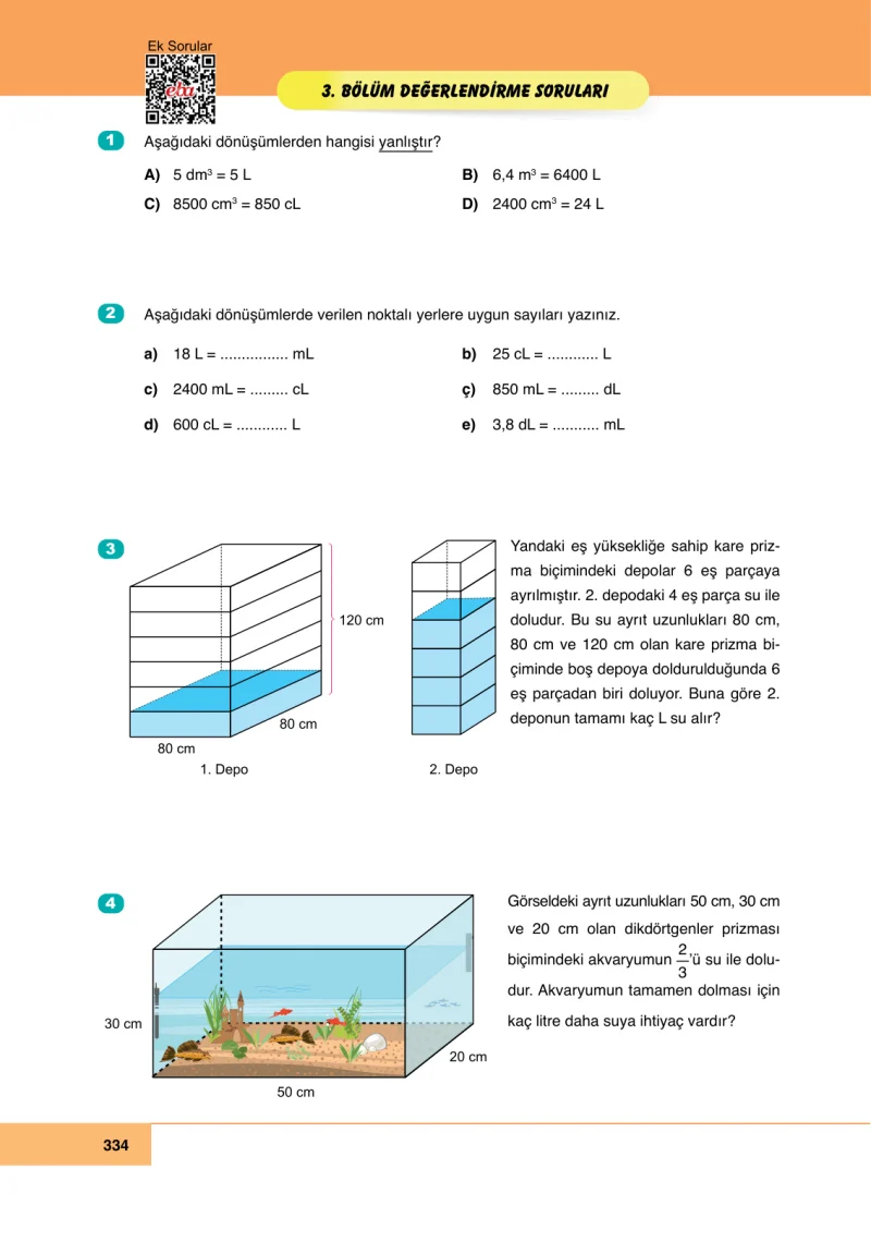 6. Sınıf Matematik Ders Kitabı Cevapları Doğa Yayınları Sayfa 334