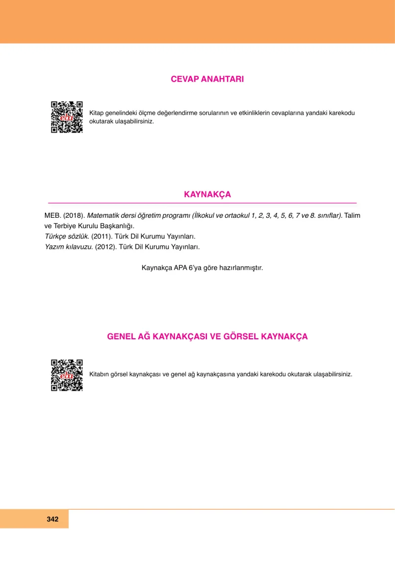 6. Sınıf Matematik Ders Kitabı Cevapları Doğa Yayınları Sayfa 342
