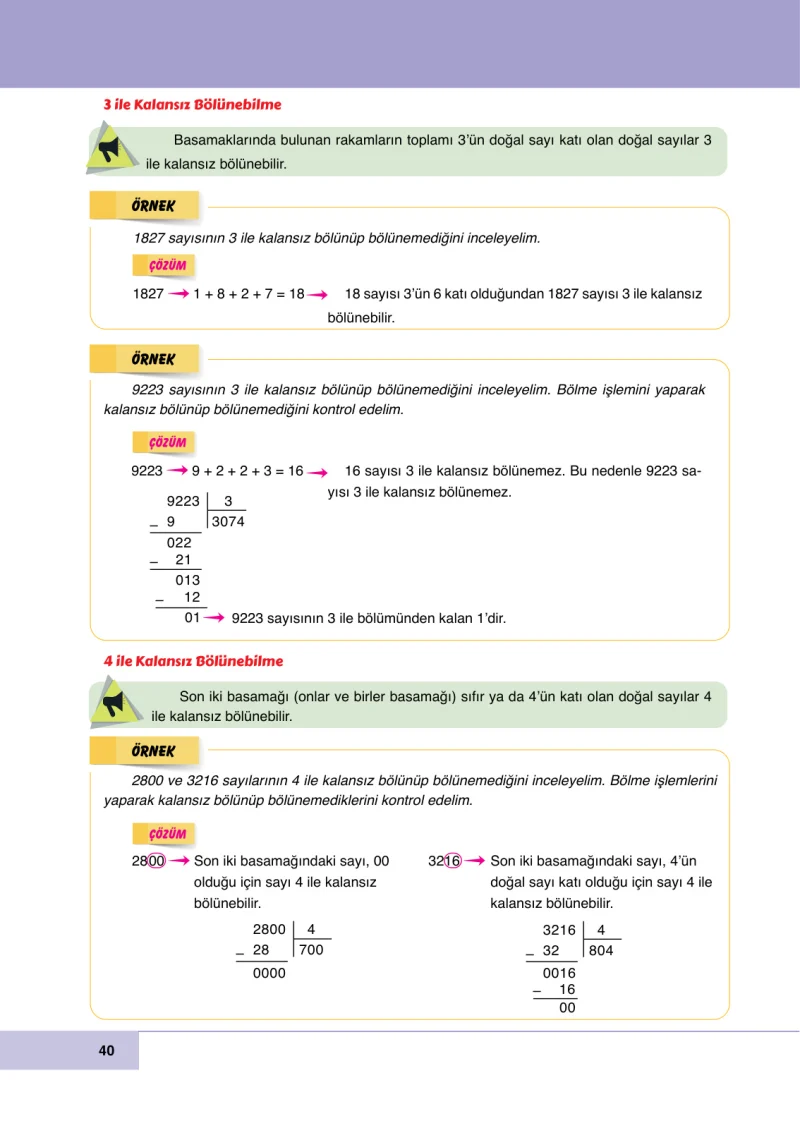 6. Sınıf Matematik Ders Kitabı Cevapları Doğa Yayınları Sayfa 40