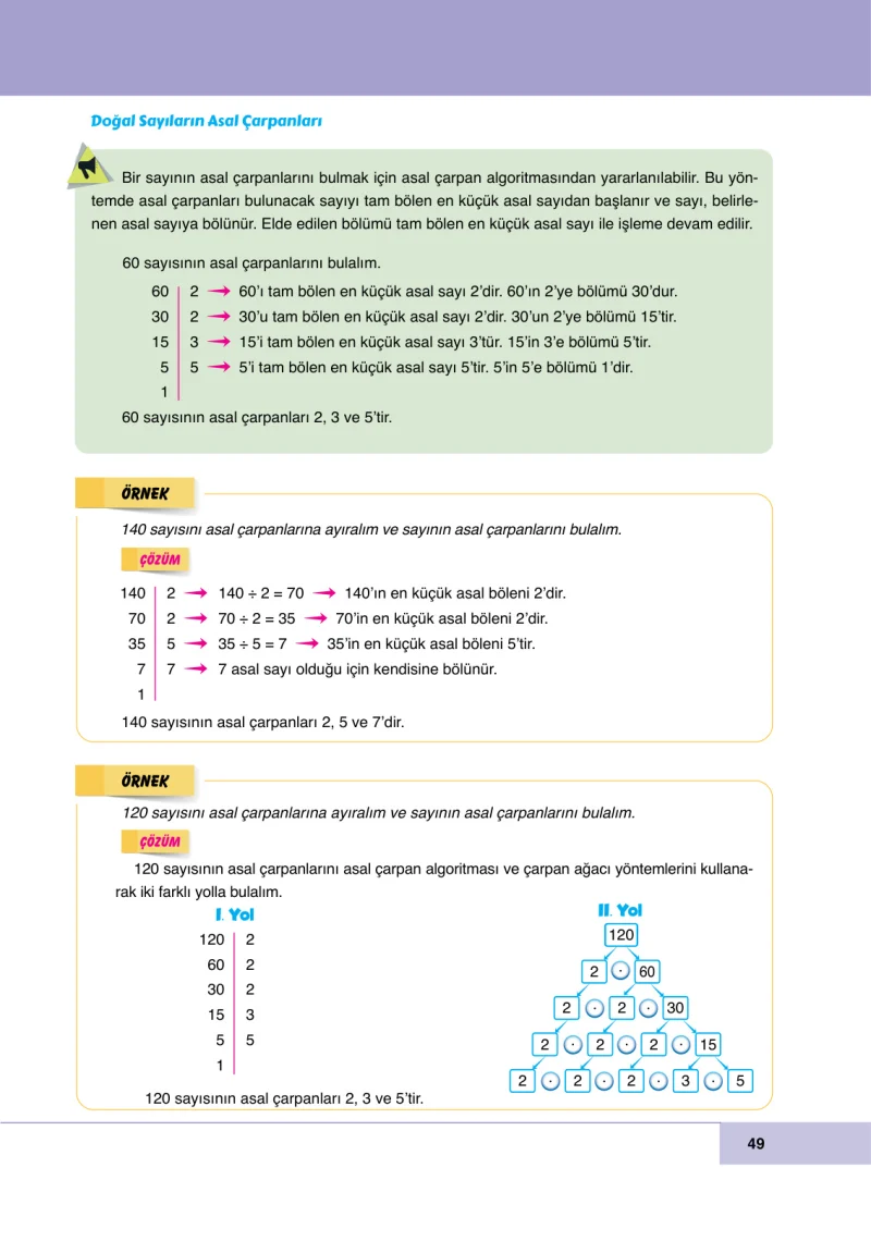 6. Sınıf Matematik Ders Kitabı Cevapları Doğa Yayınları Sayfa 49