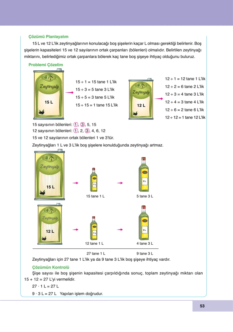 6. Sınıf Matematik Ders Kitabı Cevapları Doğa Yayınları Sayfa 53