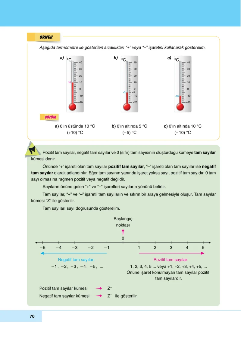 6. Sınıf Matematik Ders Kitabı Cevapları Doğa Yayınları Sayfa 70