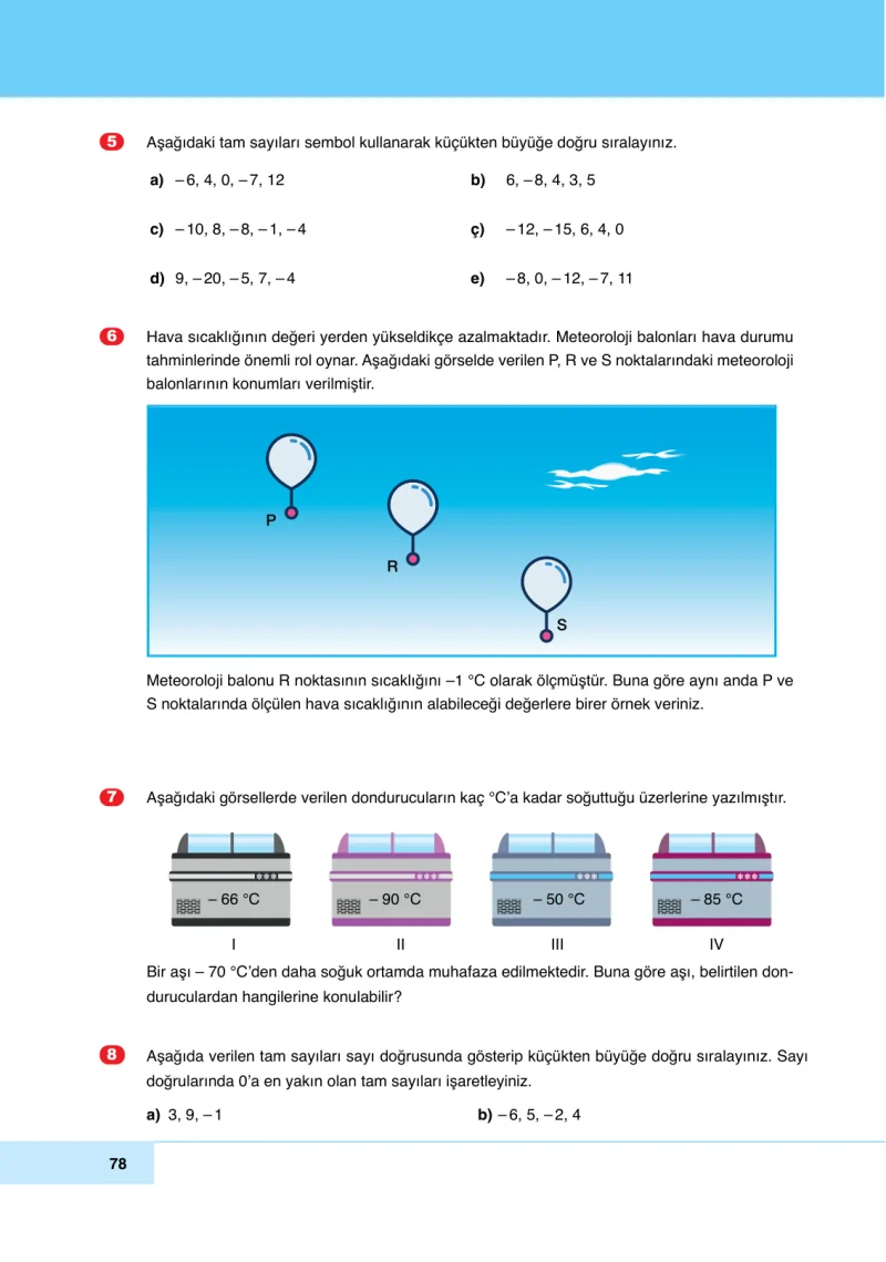 6. Sınıf Matematik Ders Kitabı Cevapları Doğa Yayınları Sayfa 78