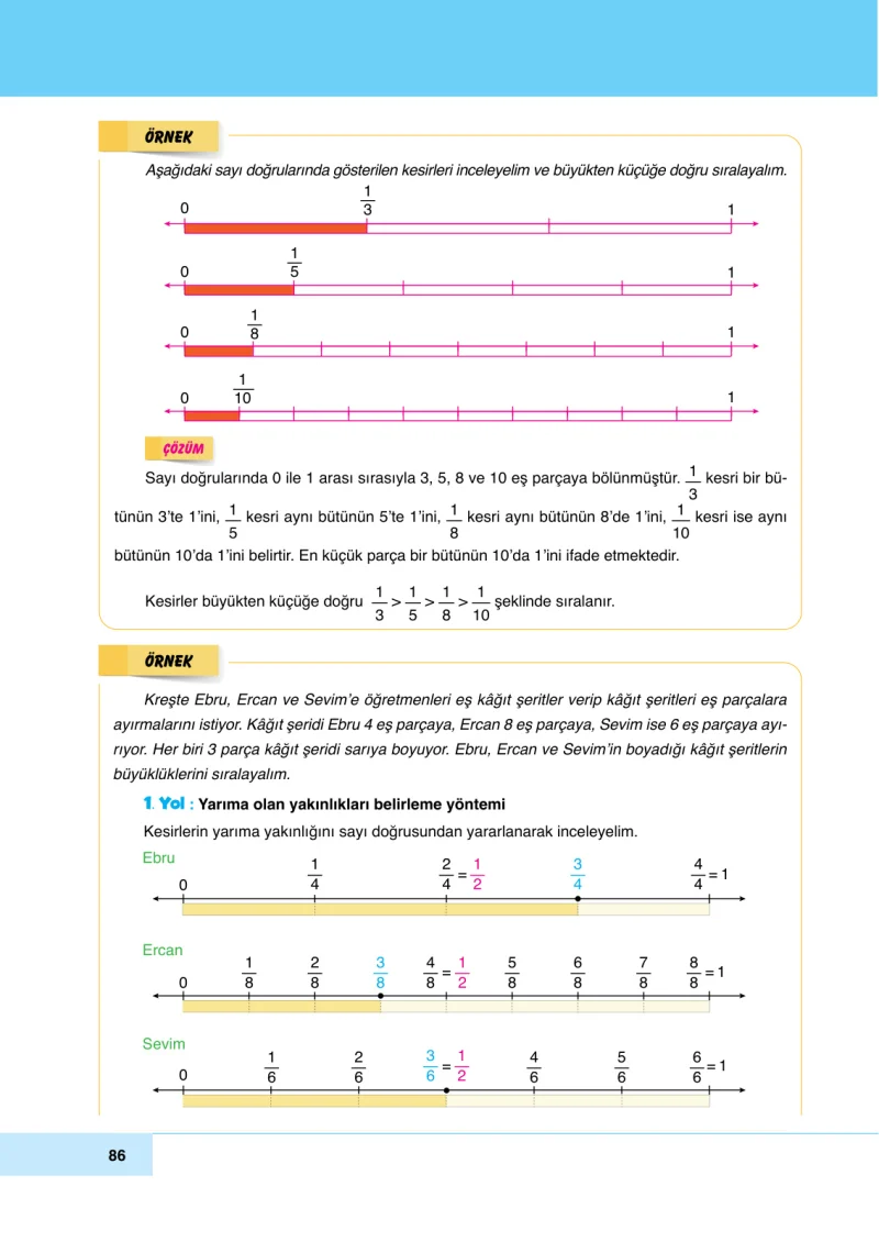 6. Sınıf Matematik Ders Kitabı Cevapları Doğa Yayınları Sayfa 86
