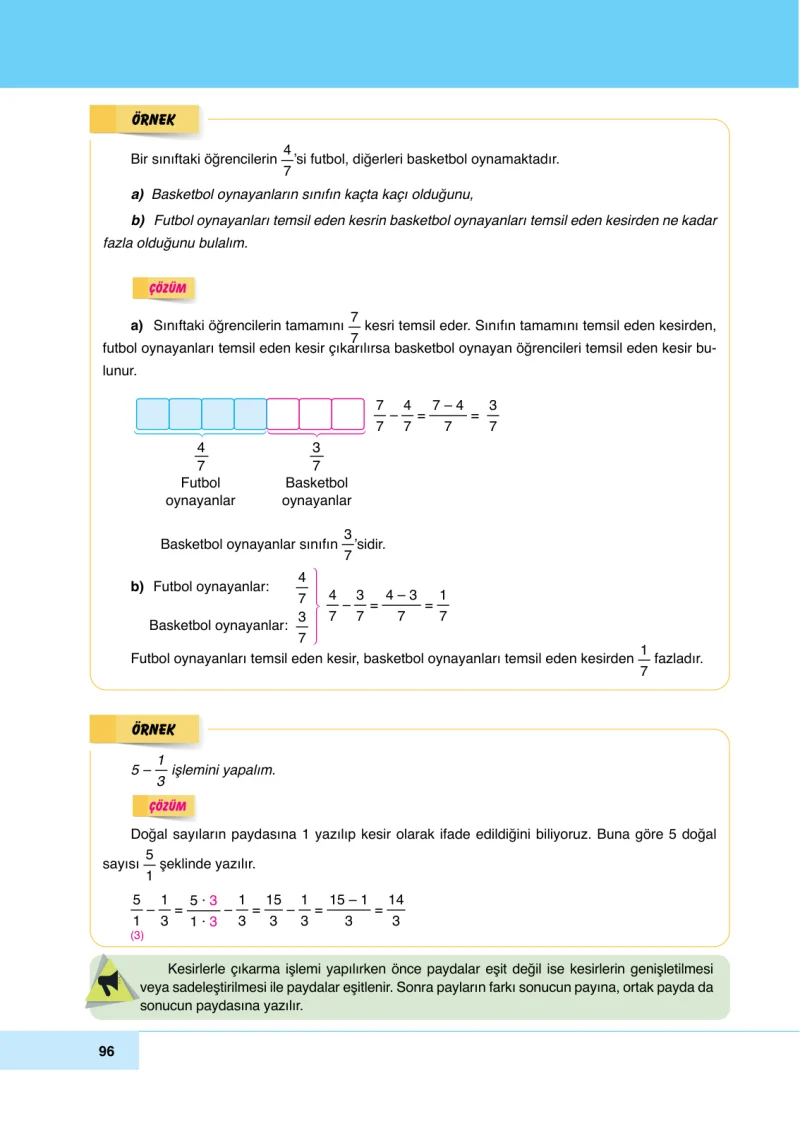 6. Sınıf Matematik Ders Kitabı Cevapları Doğa Yayınları Sayfa 96
