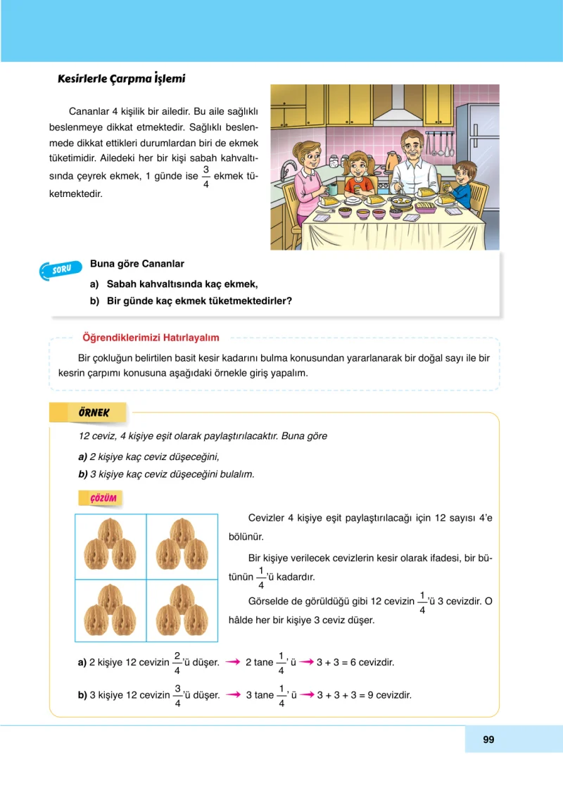 6. Sınıf Matematik Ders Kitabı Cevapları Doğa Yayınları Sayfa 99