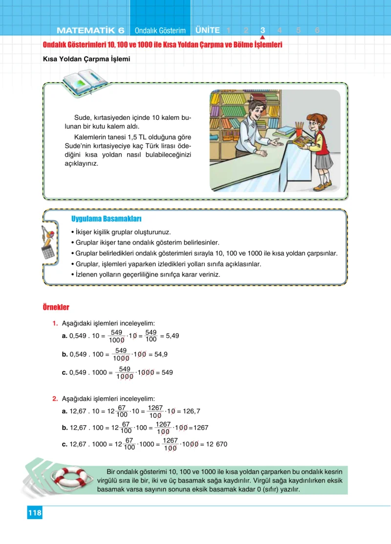 6. Sınıf Matematik Ders Kitabı Cevapları Koza Yayınları Sayfa 118