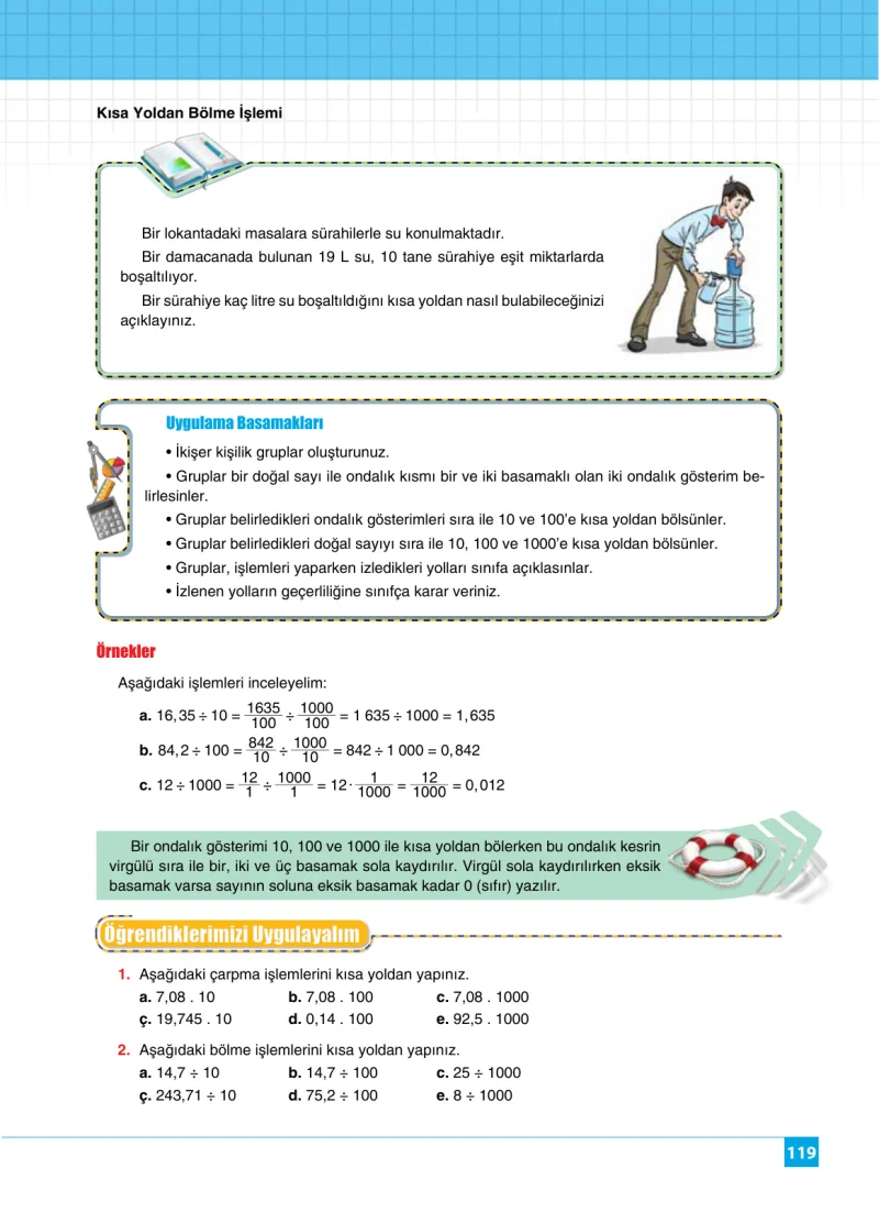 6. Sınıf Matematik Ders Kitabı Cevapları Koza Yayınları Sayfa 119