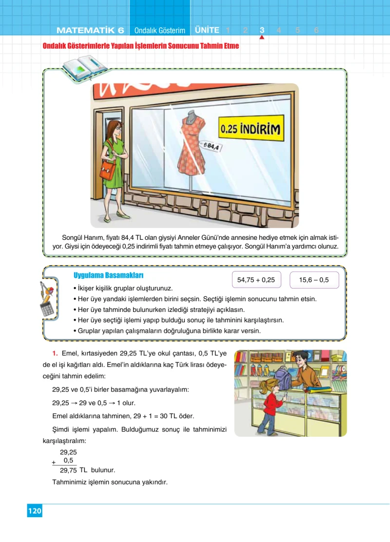 6. Sınıf Matematik Ders Kitabı Cevapları Koza Yayınları Sayfa 120