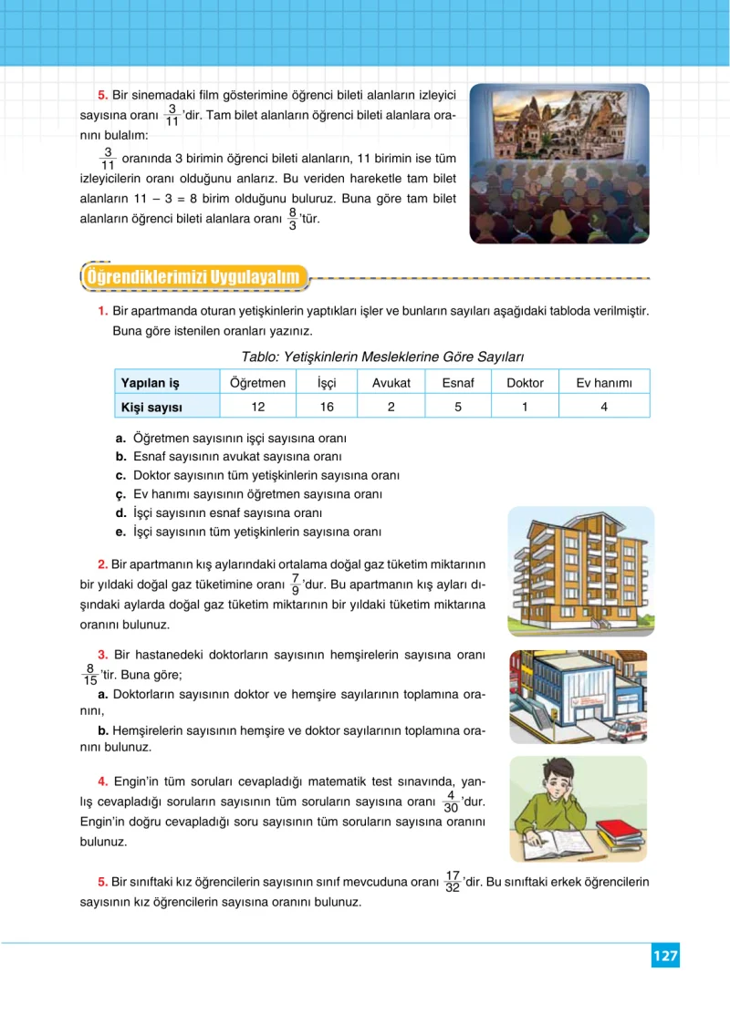 6. Sınıf Matematik Ders Kitabı Cevapları Koza Yayınları Sayfa 127