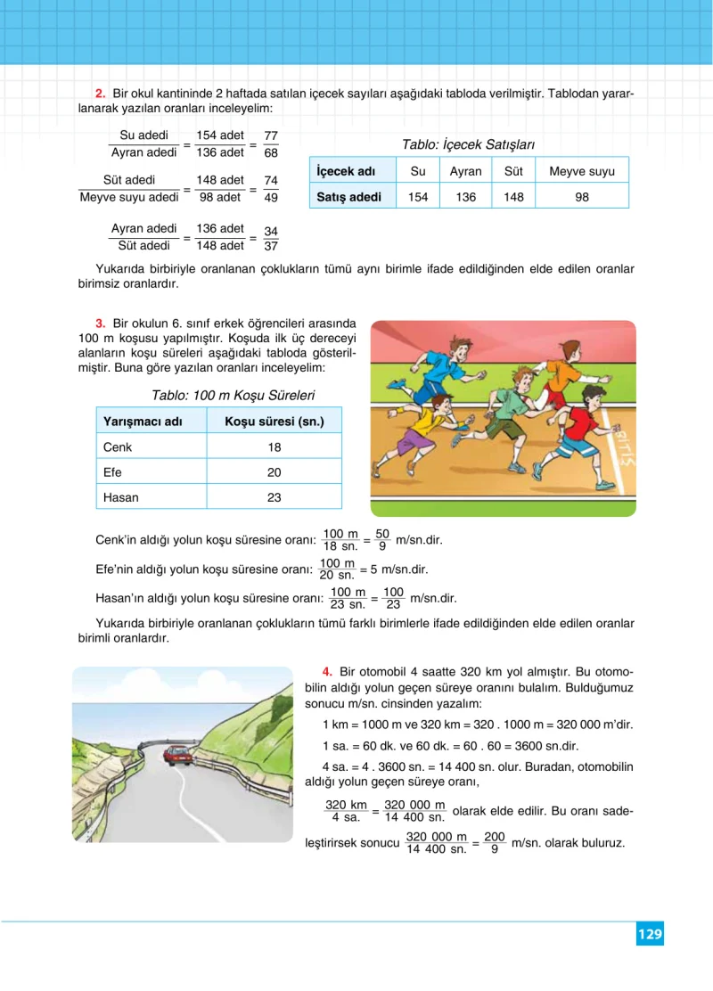 6. Sınıf Matematik Ders Kitabı Cevapları Koza Yayınları Sayfa 129