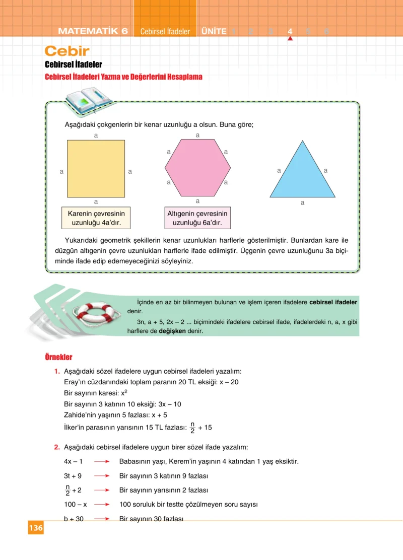 6. Sınıf Matematik Ders Kitabı Cevapları Koza Yayınları Sayfa 136