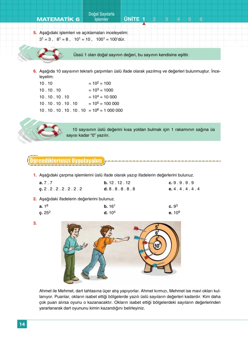 6. Sınıf Matematik Ders Kitabı Cevapları Koza Yayınları Sayfa 14