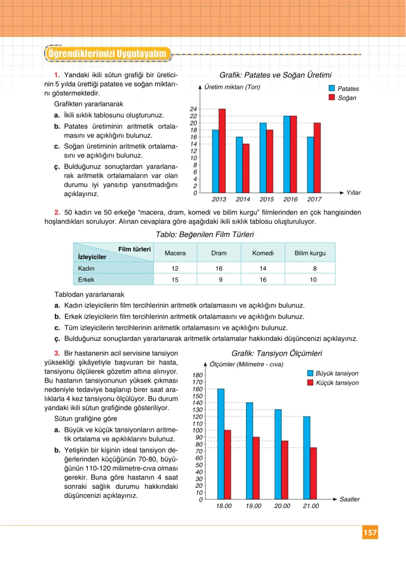 6. Sınıf Matematik Ders Kitabı Cevapları Koza Yayınları Sayfa 157