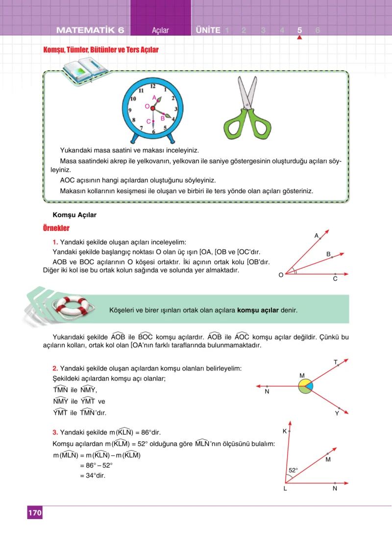 6. Sınıf Matematik Ders Kitabı Cevapları Koza Yayınları Sayfa 170