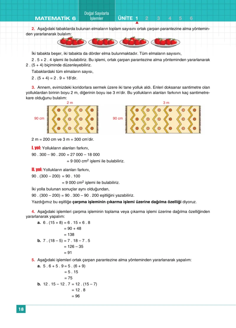 6. Sınıf Matematik Ders Kitabı Cevapları Koza Yayınları Sayfa 18